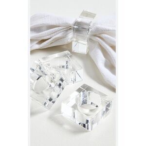 Lucien Piccaid Set of 4 Crystal Napkin Holder Ring